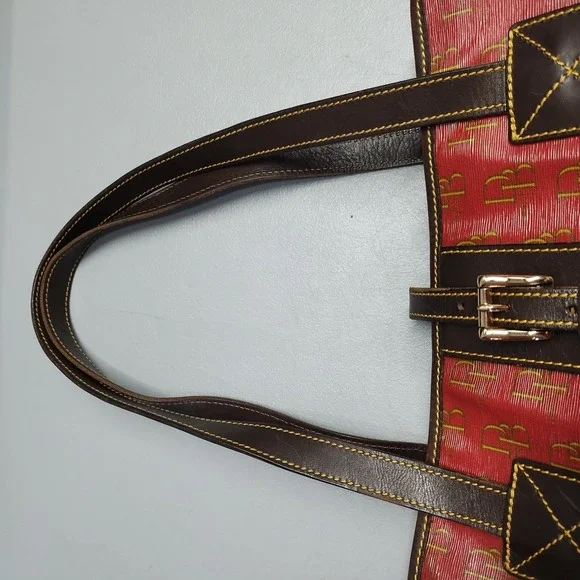 Dooney & Bourke Tote Handbag Womens Multi All Over Logo Print Buckle Closure - Picture 7 of 14